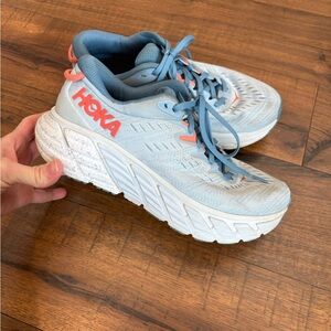 Hoka One One Gaviota 4 Shoes Womens 7.5 Running Sneakers Blue Fog Plein Air